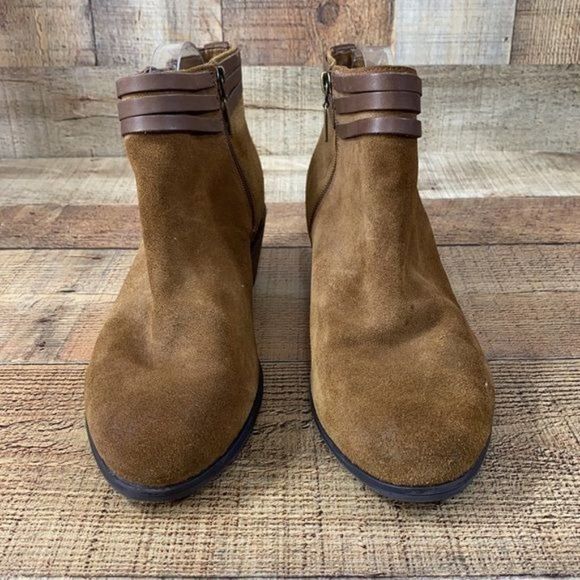 Clarks Artisan Gelata Siena Boots Tan Suede Boot Womens 11 M Ankle Booties - Picture 3 of 14